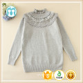 manches longues printemps chandails enfants mode col roulé vêtements enfants de bonne qualité filles gris chandails en gros